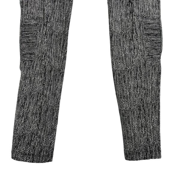 Athleta Delancey Textured Moto Tight SIZE S Heathered Black Zipper Hem Legging - Picture 9 of 11